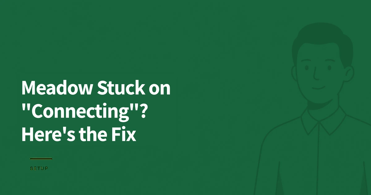 Meadow Stuck on "Connecting"? Here's the Fix